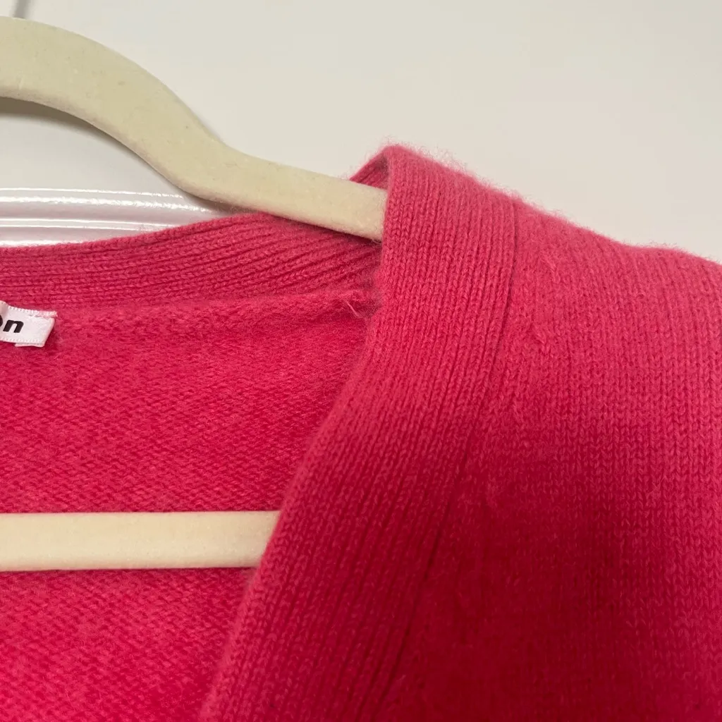 Reformation Varenne Cashmere Cardigan in‎ Pink/Red Size Small - Image 7