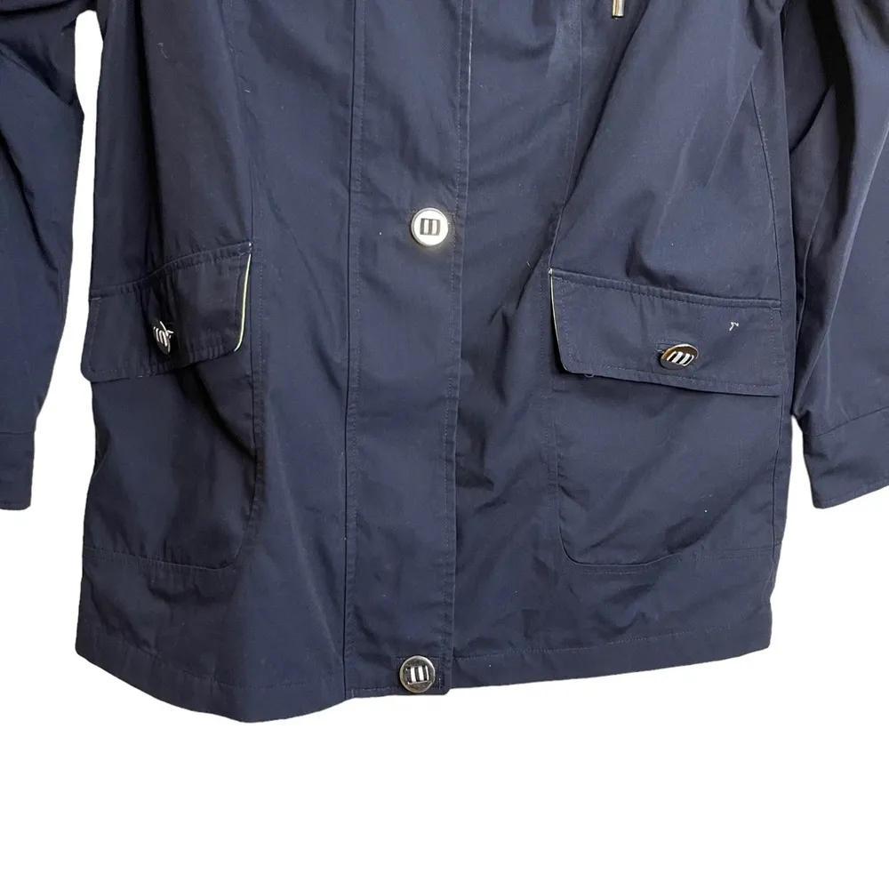 Mackintosh New England Navy Hooded Windbreaker Jacket - Image 4