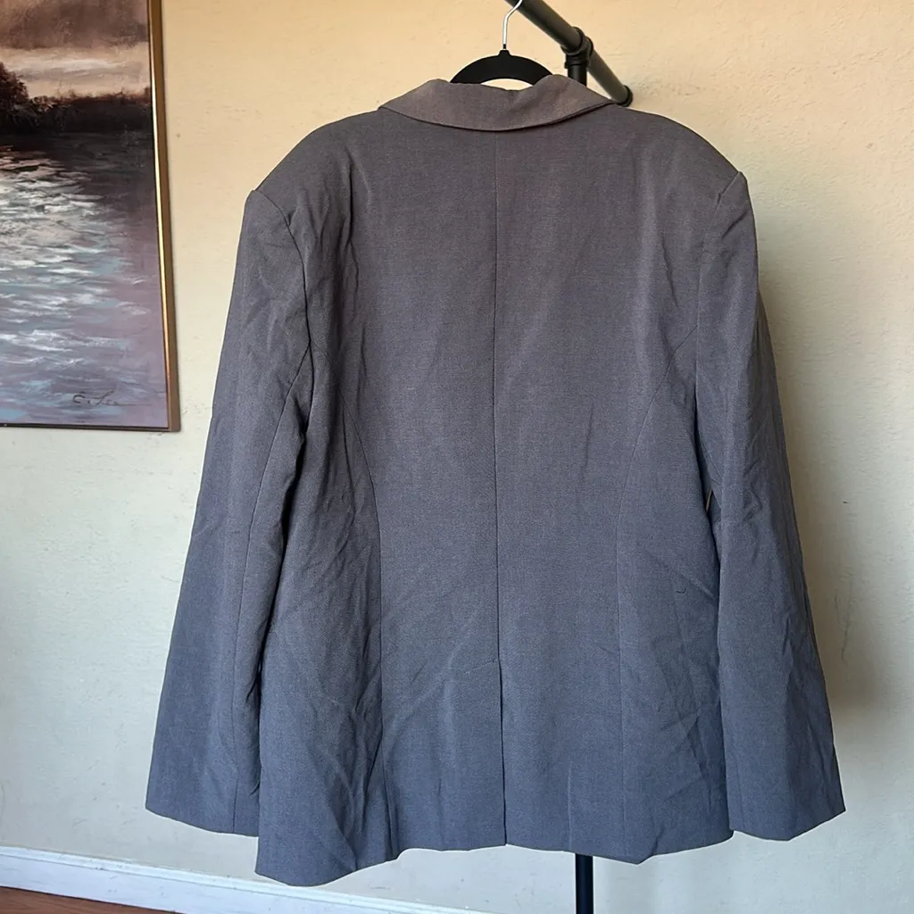 HOUSE OF CB 'Aline'‎ Dark Grey Oversized Blazer NWOT size L. $179 - Image 11