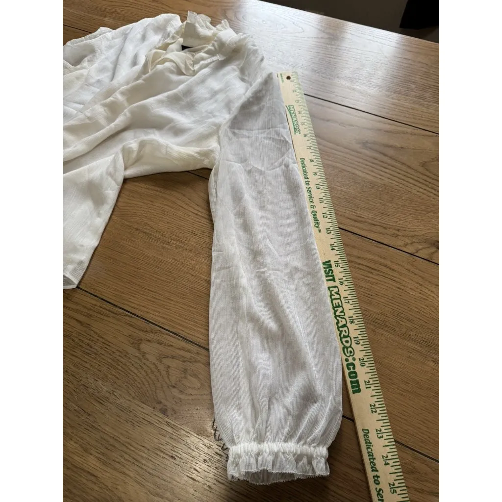 Ann Taylor Women Size Large Long Sleeve Lightweight Blouse V Neck Office Career - Image 6