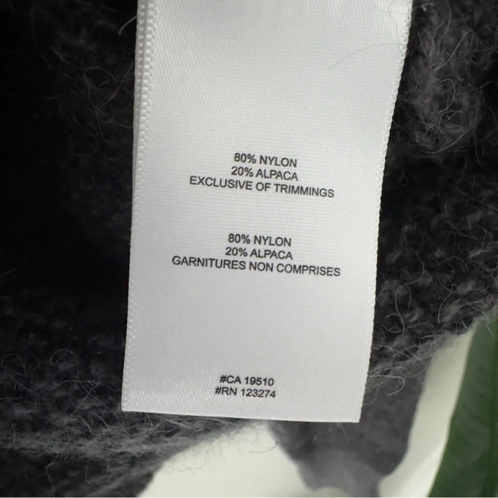 Lole Alpaca Blend Charcoal tight Knit Sweater crew neck long sleeve warm cozy XL - Image 9