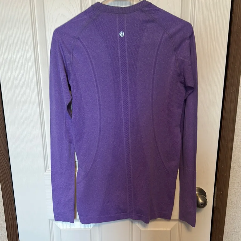 Lululemon Athletica Purple Crew Neck Sweater - Image 2