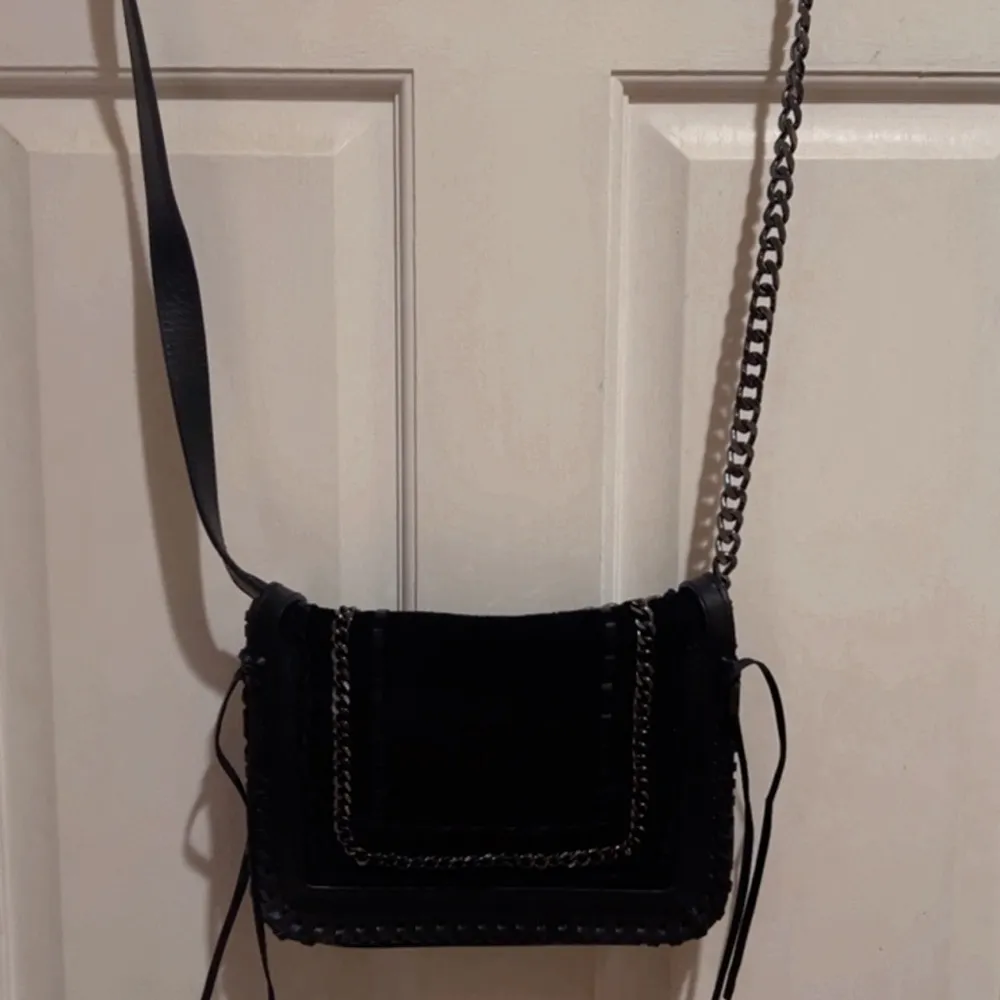 suede leather bag on chain - Image 2