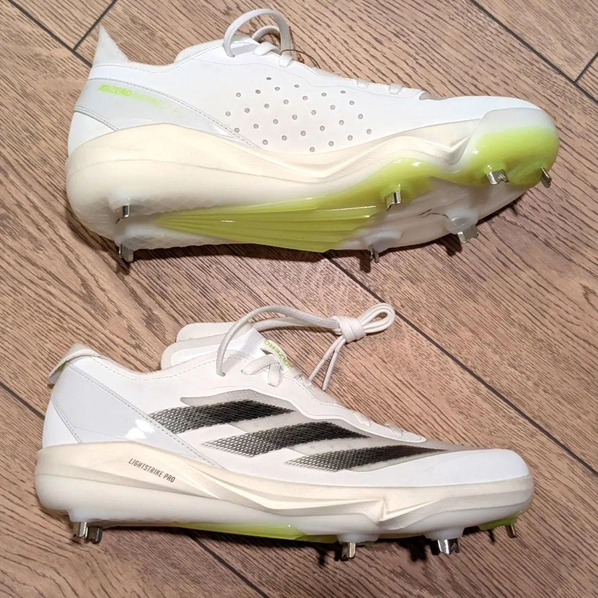 Adidas Womens 10.5 Adizero Instinct+ White Black Softball Cleats Shoes NWT - Image 4