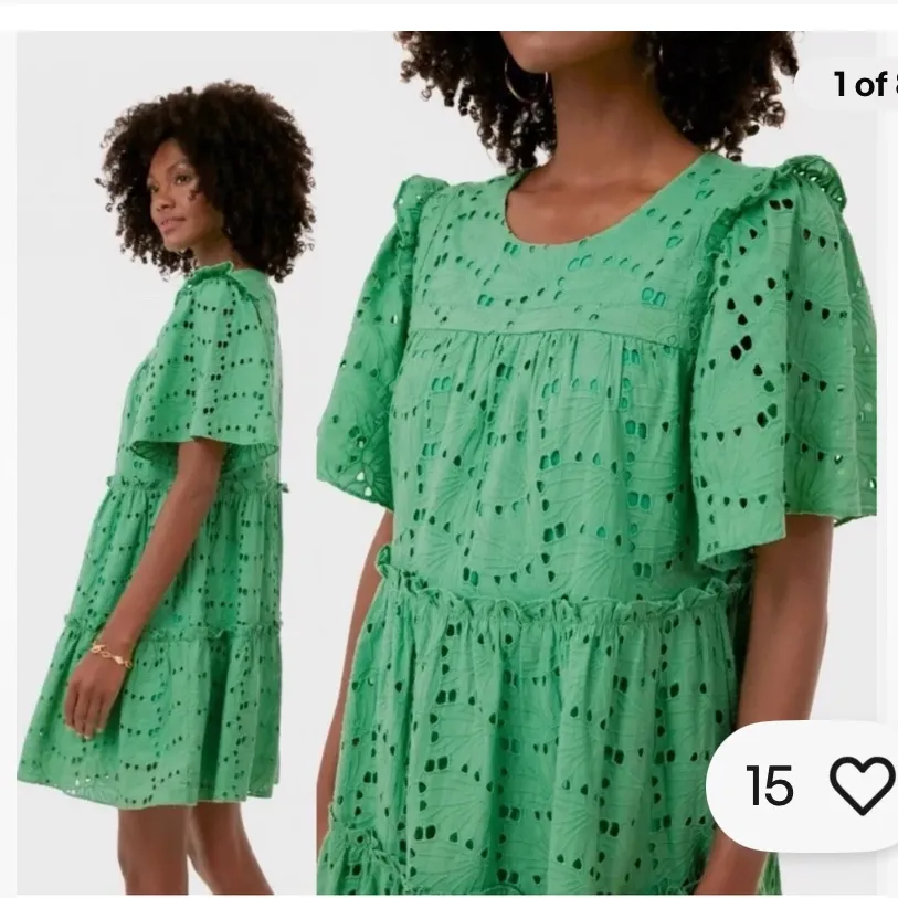 Tuckernuck Hyacinth House Green Eyelet Mollie Dress Sz M Size M - Image 2