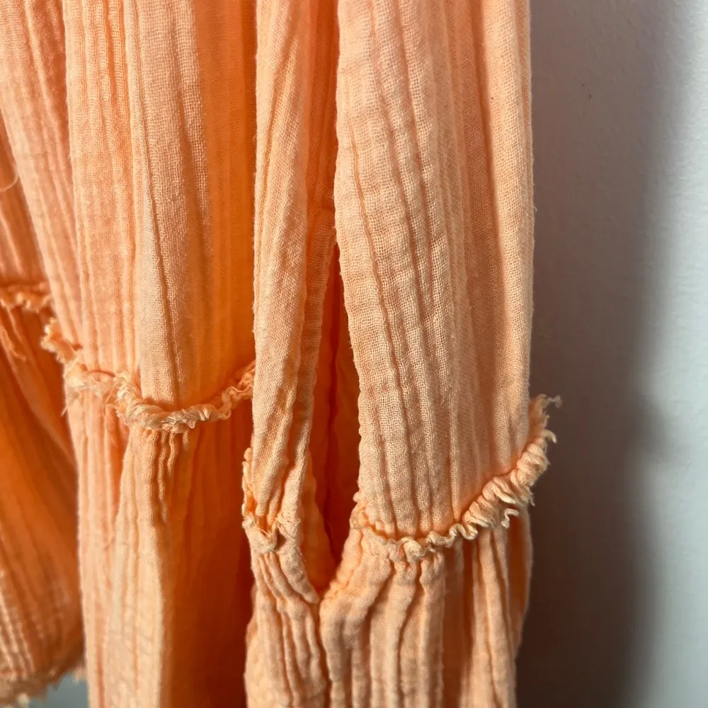 Free People Women Tunic Top Mystery Land Shirt Coral Small S - Image 9