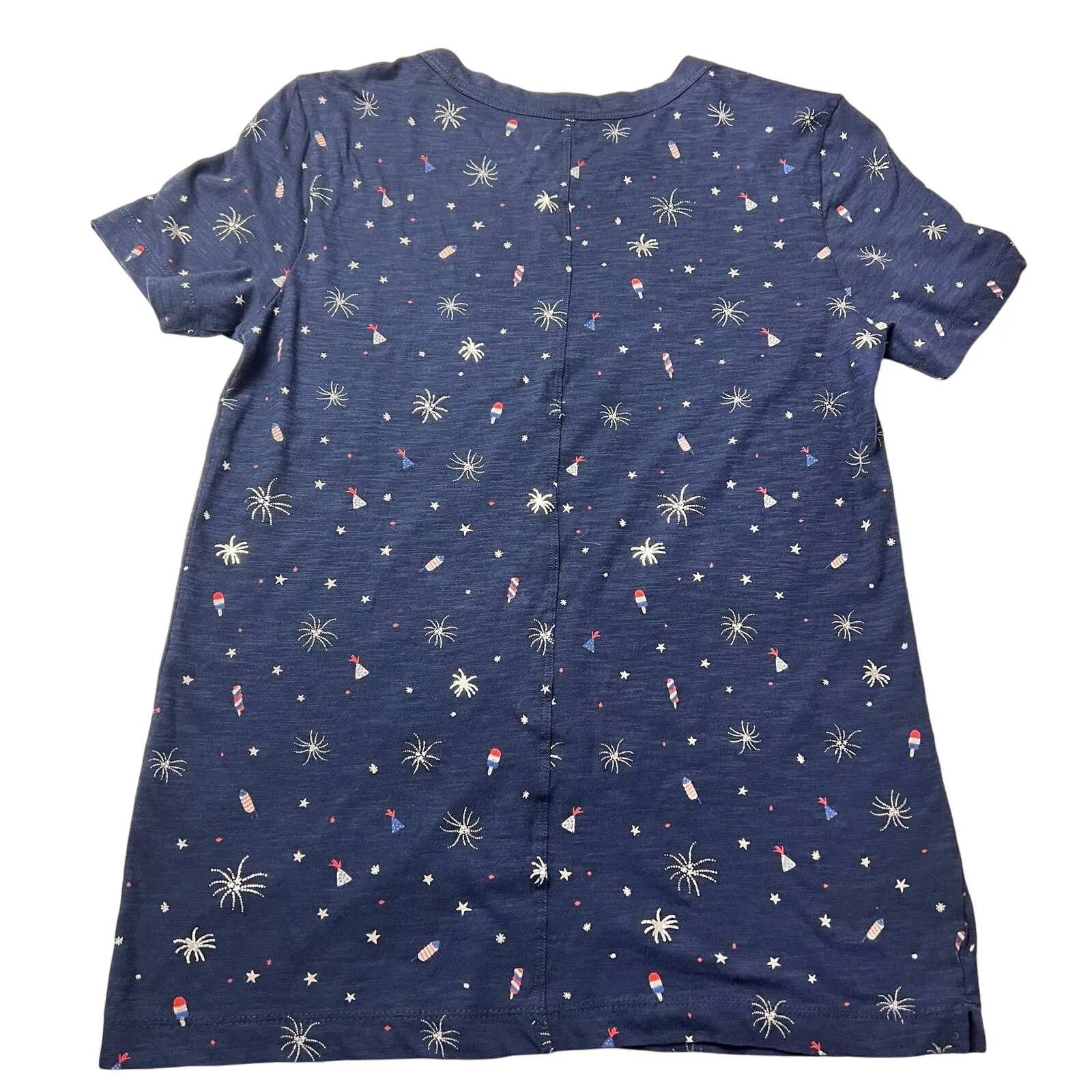 LOFT Women's Short Sleeve Crewneck Fireworks Tee Sz XS - Image 2