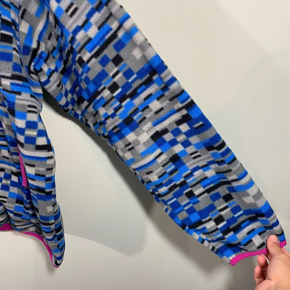 Columbia Women's Blue & Pink Graphics Half Zip Pullover Fleece Size 2XL - Image 6