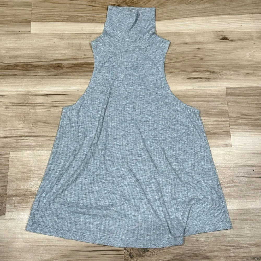 Free People Topanga Sleeveless Turtleneck Tank Grey Women’s XS - Image 4