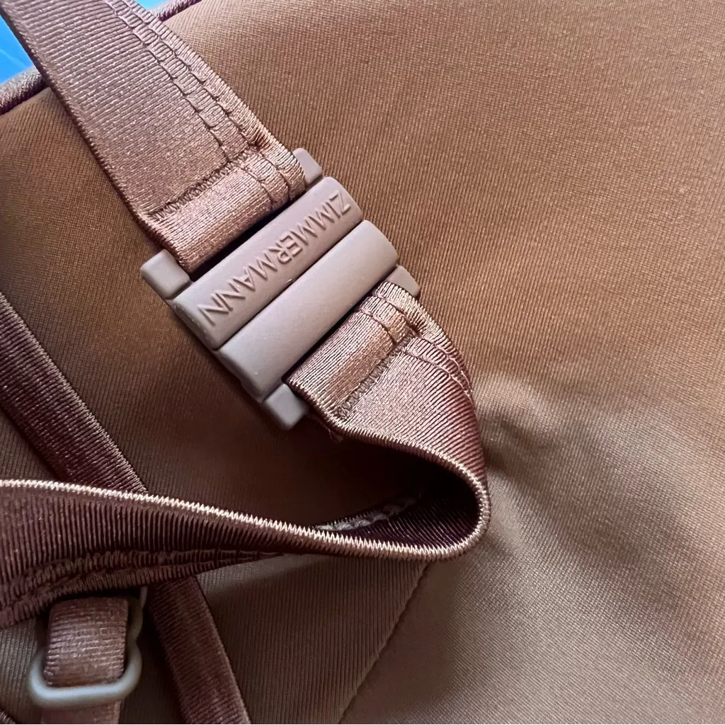 Zimmermann  Violet Triangle Bikini Top Caramel Brown Sz - Image 7