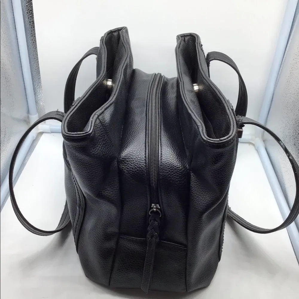KIM ROGERS black tri-compartment bag-project piece - Image 5