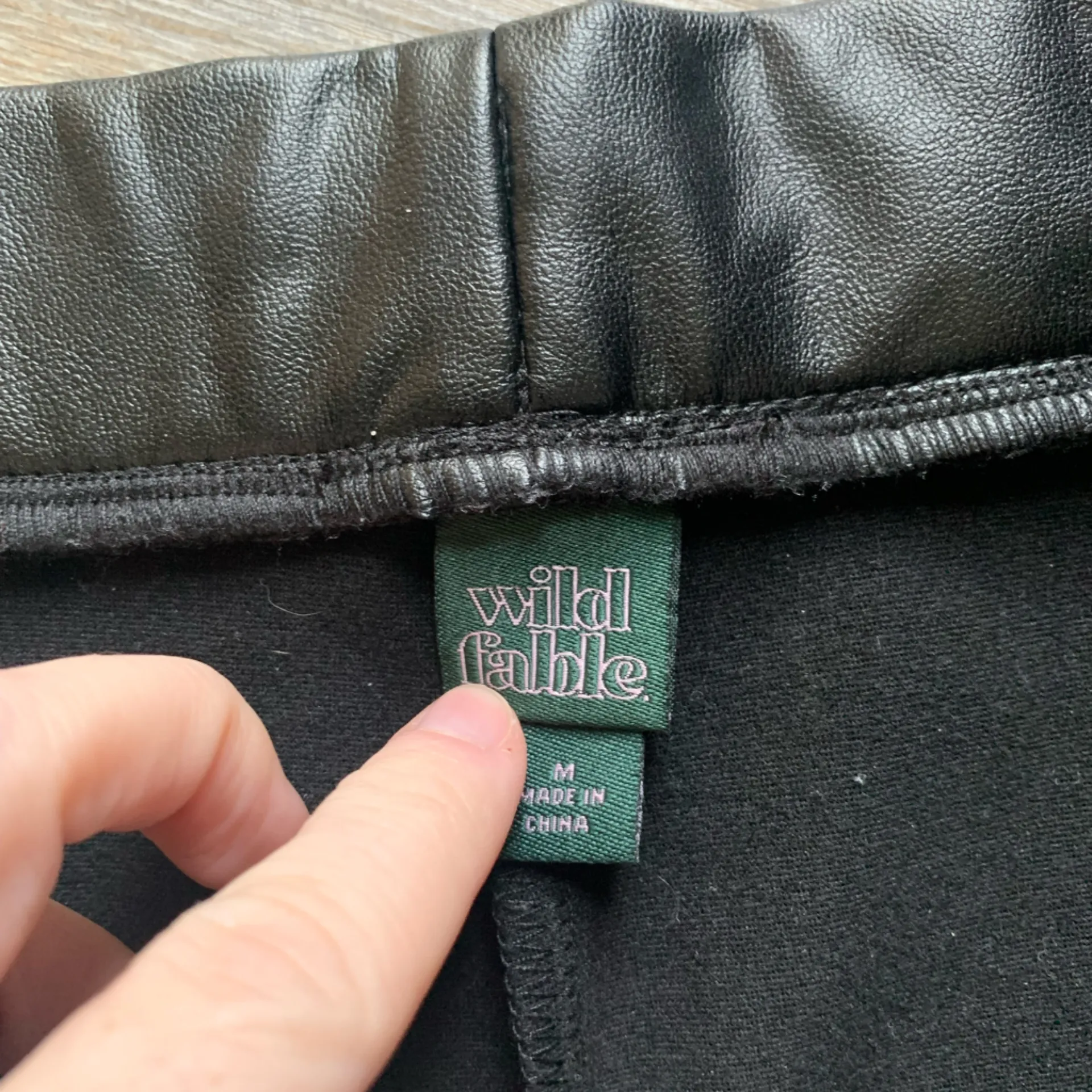 Wild Fable Black Faux Leather Pants M - Image 2