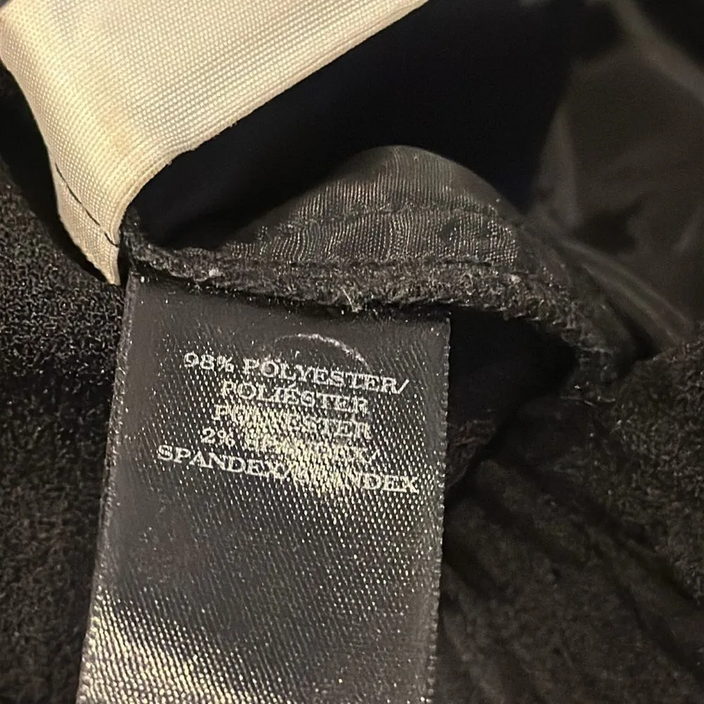 Ann Taylor Women’s Black Elastic Waist Dress Pant Joggers w/ Faux Leather Trim - Image 5