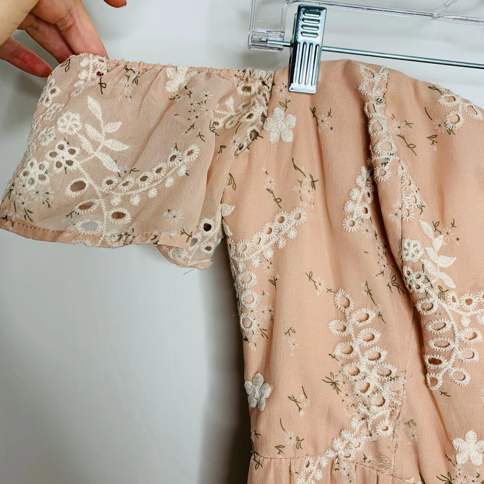 Dress The Population River Fit and Flare Midi Dress Blush Pink Womens Medium - Image 9