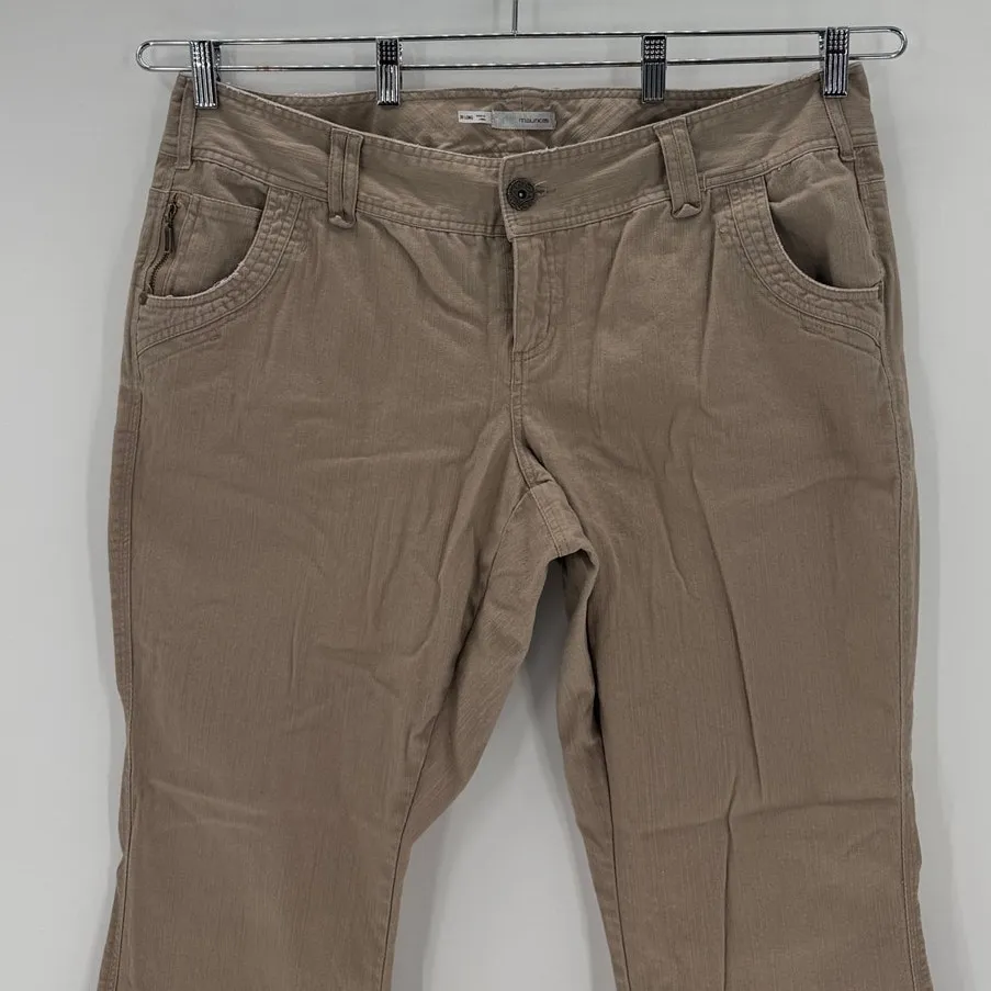 Maurices True Y2K flare khaki jeans size 20 Long neutral career baddie casual - Image 3