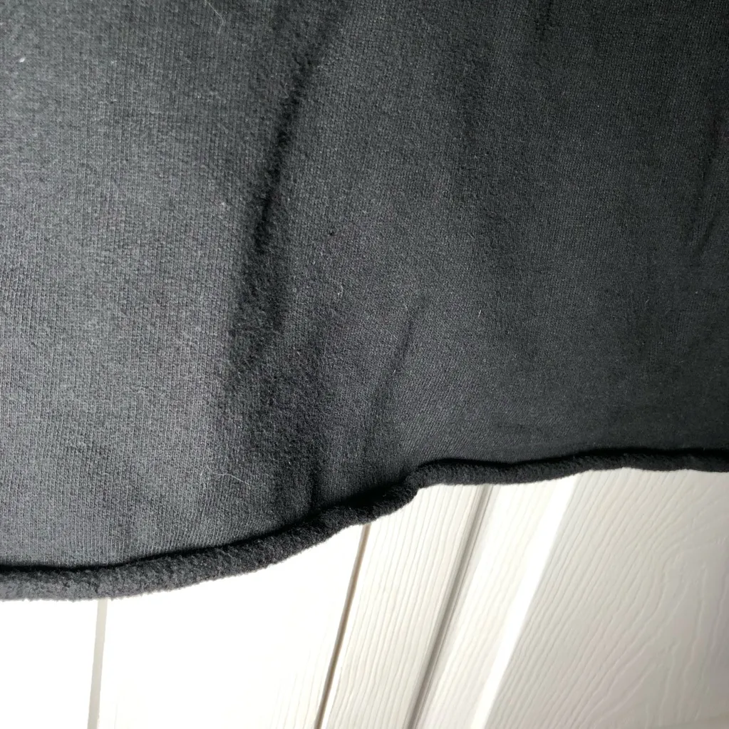 Sundance  Black Raw Edge Crop Sweatshirt Size M - Image 4