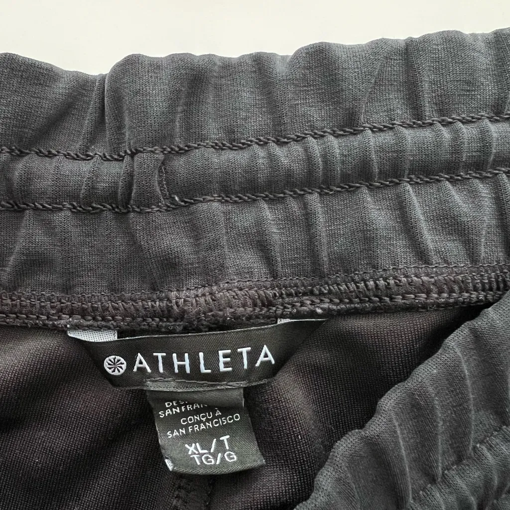Athleta Seasoft Straight Pants black drawstrings XL tall - Image 6