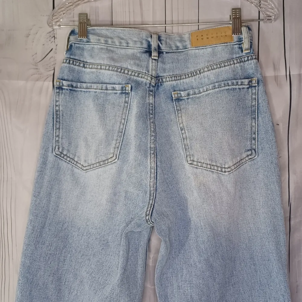 PacSun Destroyed  Light Wash Denim Dad  Jeans - Image 11
