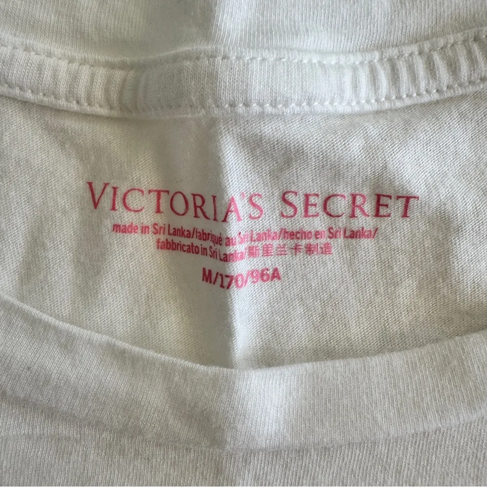 Victoria's Secret - Angel PJ Shorts and Tee in White Pink & Black - Image 6