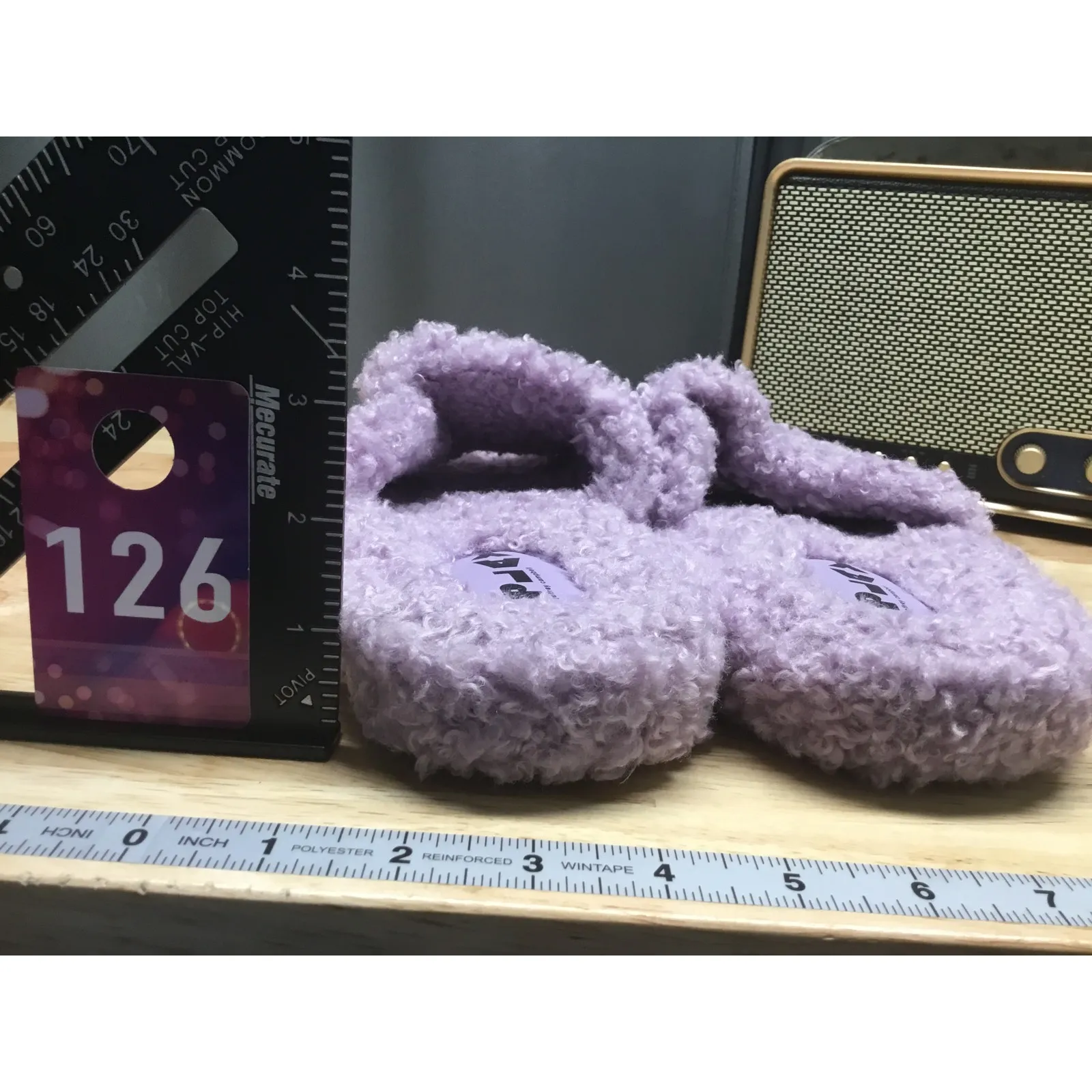 Jeffrey Campbell Play Fluffy Slippers Women's Lavender Faux Shearling Slip On - Image 5