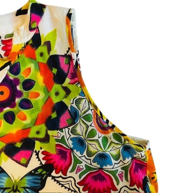 Seven Islands New York Sleeveless Dress Colorful Casual Bohemian‎ Style Sz XL White - Image 12