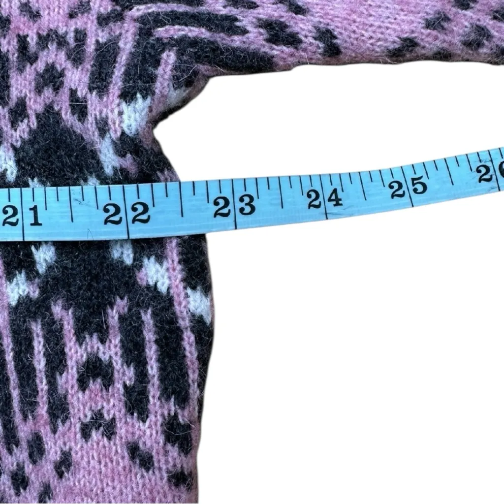 STEVE MADDEN NWT Pink Becka Argyle Sweater Size L - Image 8