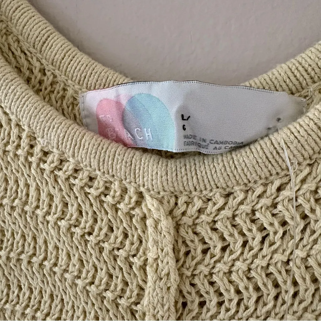 Free People Bloom Fauxchet One-Piece Jumpsuit lemongrass combo striped Knit L - Image 12