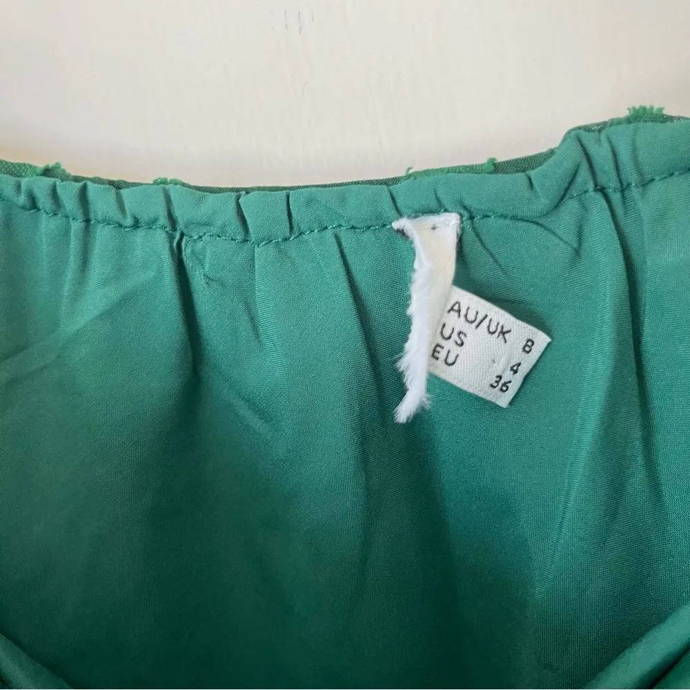 Star Power Forest Green Floral Jacquard Long Sleeve Mini Dress 4 - Image 11