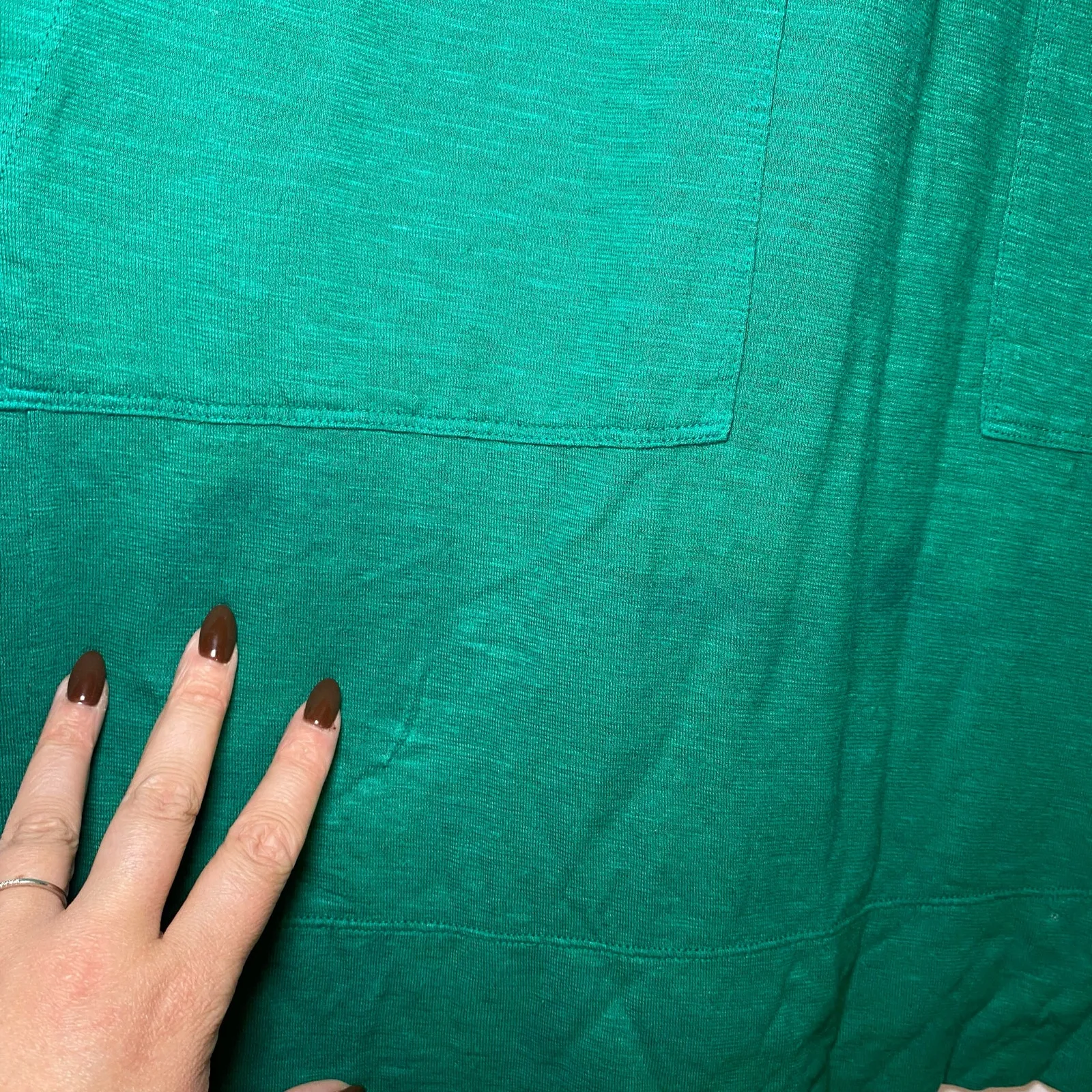 Eileen Fisher Cotton Hemp Green Oversized Shirt Dress Coverup Women's size XS - Image 5