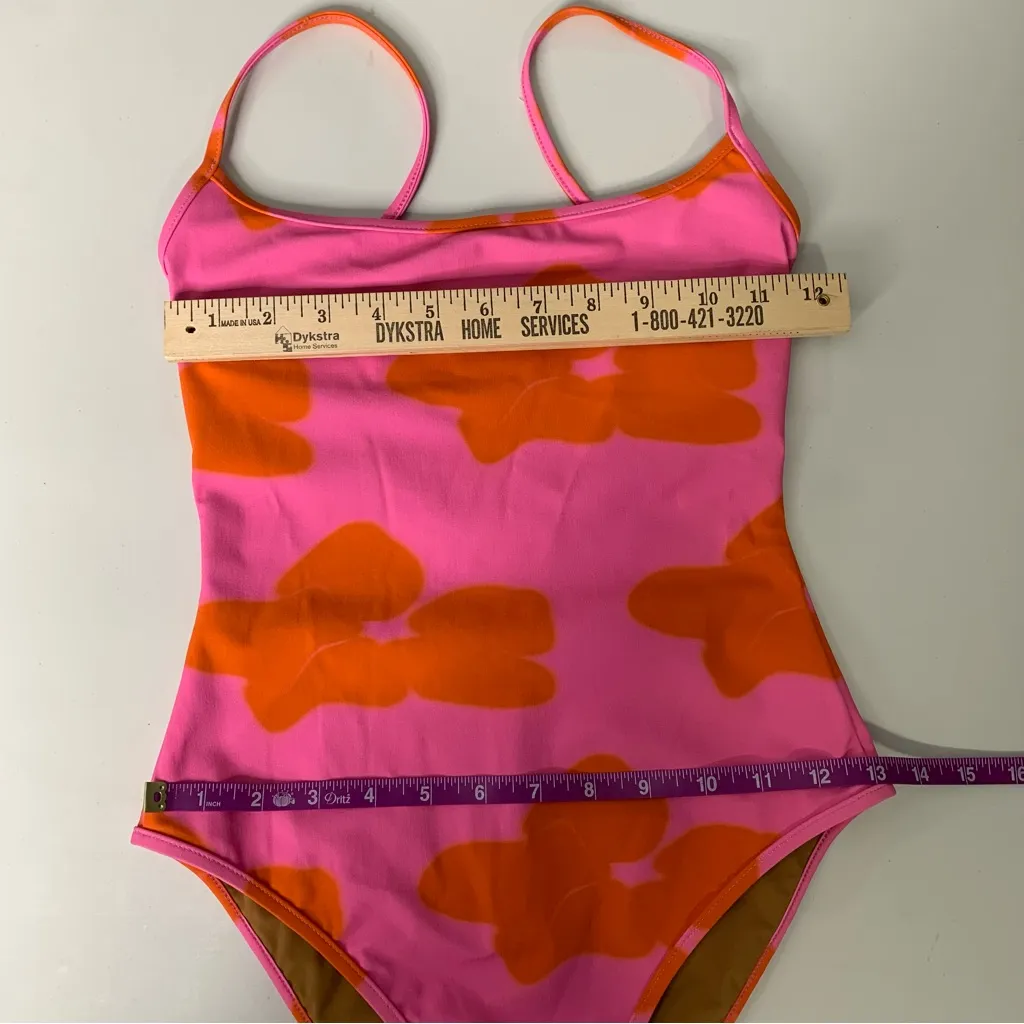 Nu Swim XS‎ NWOT Noodle Floral One Piece Swimsuit Pink Orange - Image 8