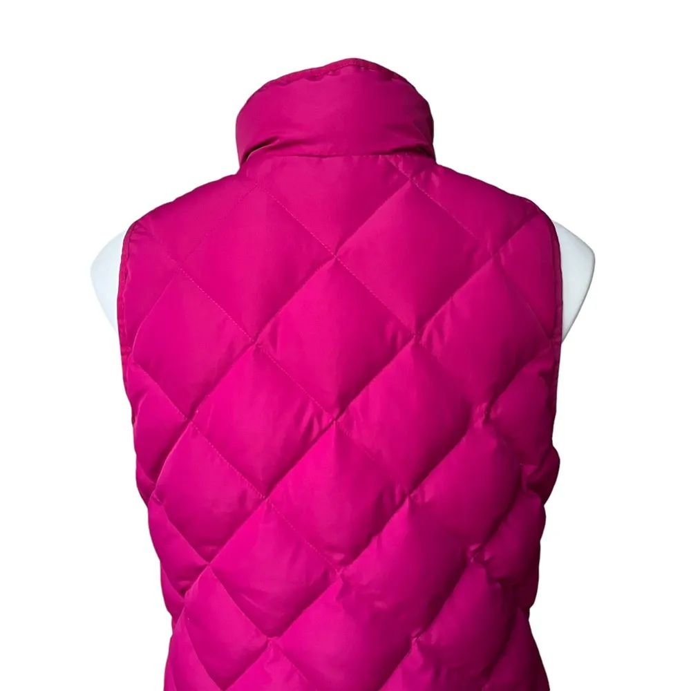 J. Crew Factory Hot Pink Down Filled Vest, Sz S - Image 8