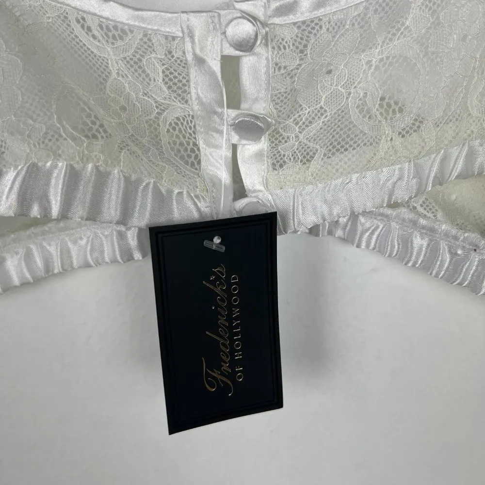 NWT Frederick's of Hollywood Delphine Satin Cropped Cami White Size Medium M T24 - Image 15