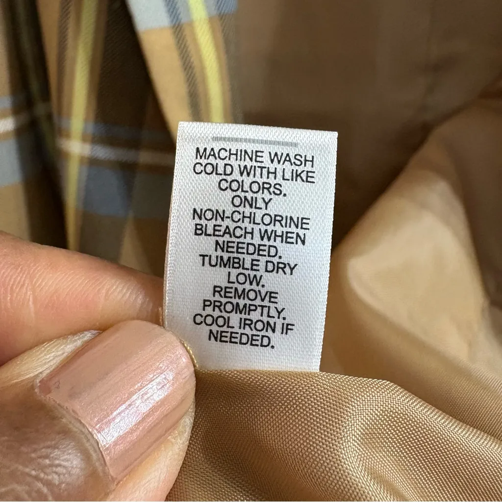 Est 1946 by Cato Women’s Chic Tan and Blue Plaid Blazer XL Career Work Office - Image 7