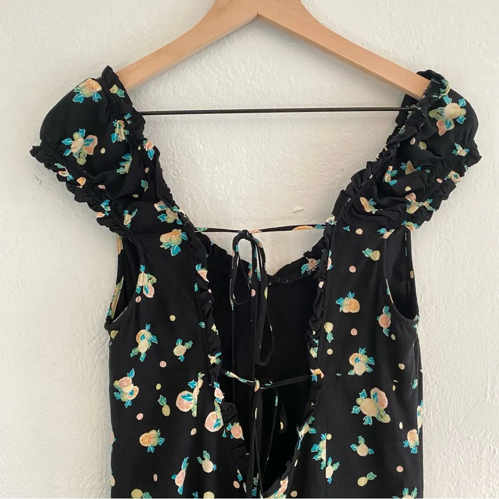 Free People Black Mini Dress with Sweetheart Neckline and‎ Flutter Sleeves - Image 7