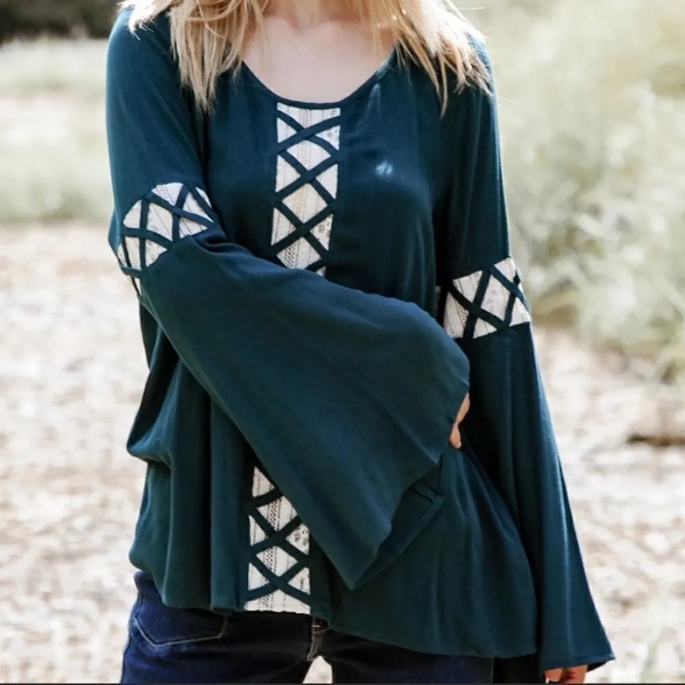 ‎Lace Inlet Detail Top - Image 6