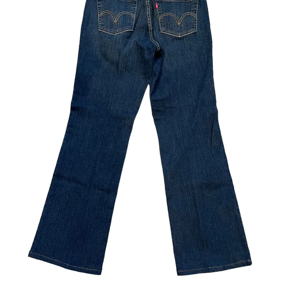 Levi’s Perfectly Slimming Hi Rise Boot Cut 512 Jeans Dark Wash Sz 8M - Image 6