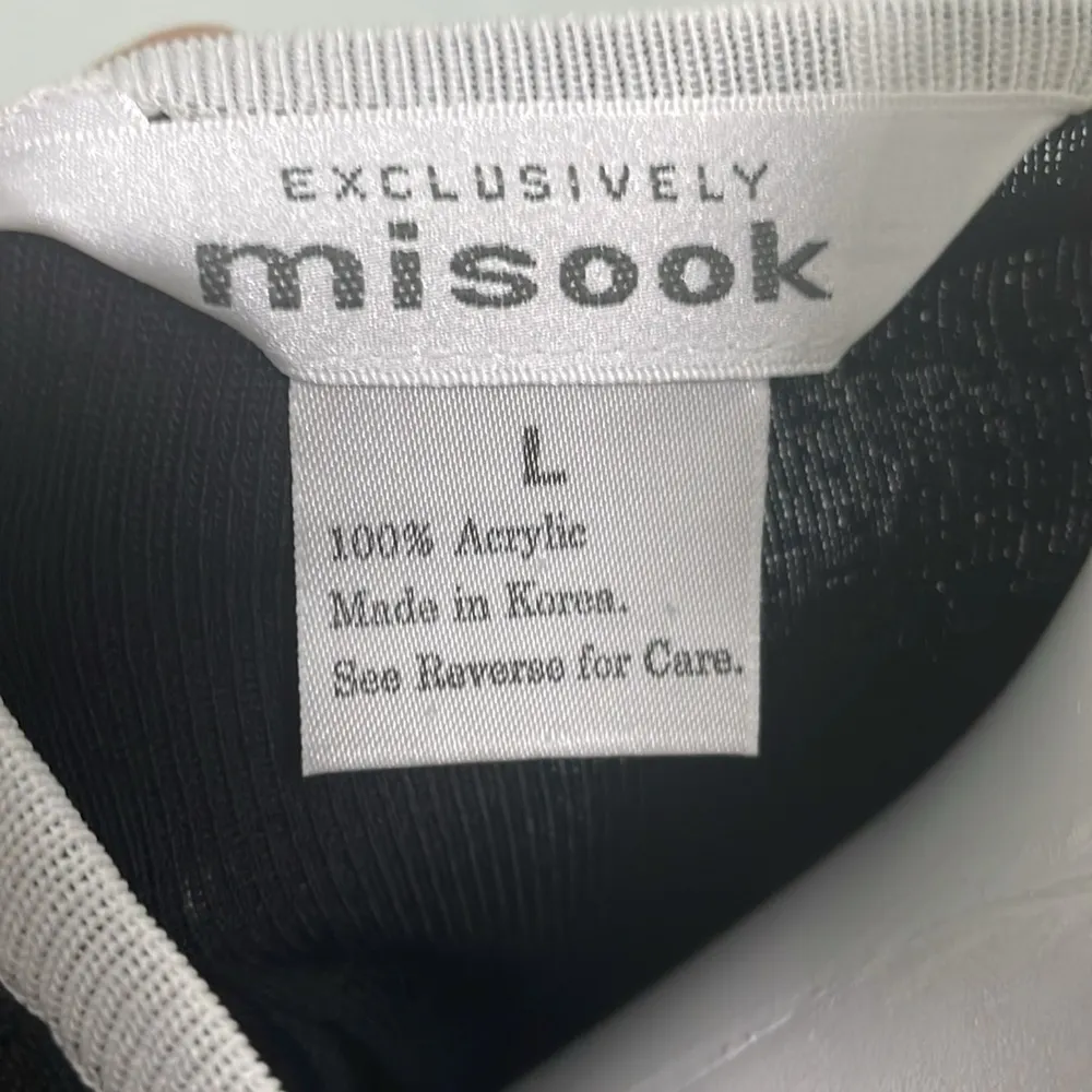 Misook Black Cardigan Open Front Sweater‎ size large - Image 4