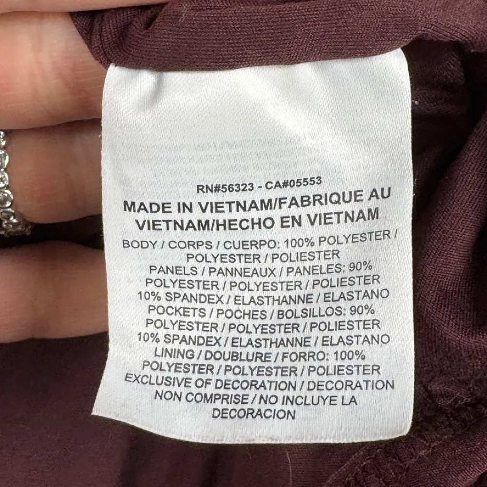 Nike Fleece Pullover Cozy Sherpa Sweatshirt Hooded Burgundy Maroon Sz M Gorpcore - Image 4