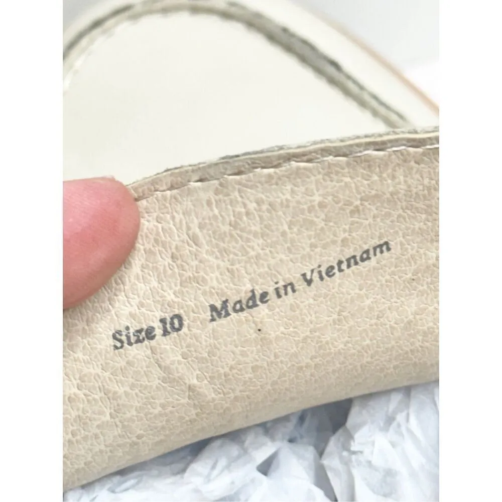 Dolce Vita Shoes Womens Size 10 Haris Ivory Leather Platform Loafers White - Image 8