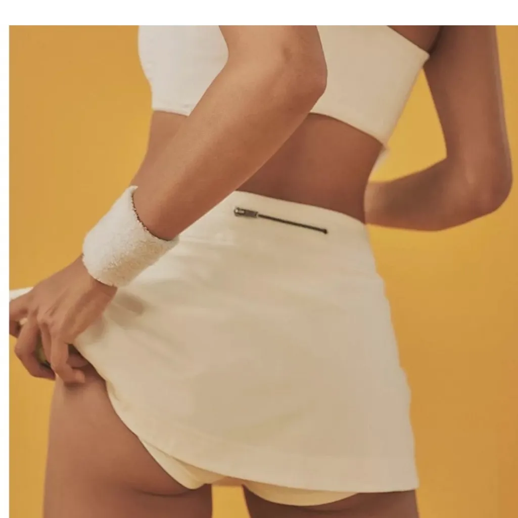 FP Movement NWT Free People Hot Shot Mini Skort Tennis Skort Size L White Size L - Image 5