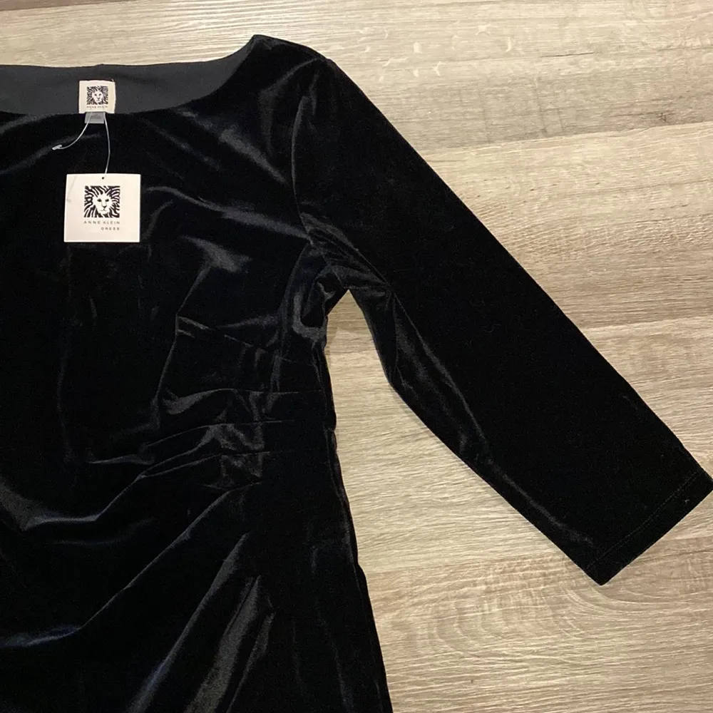 ANNE KLEIN Womens black velvet party dress size 14 - Image 6