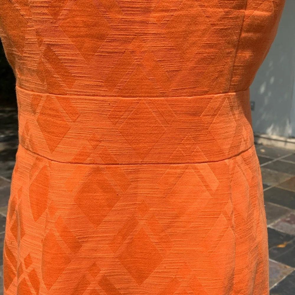 Milly of New York Orange Textured Ruffle Dress 6 - Image 10