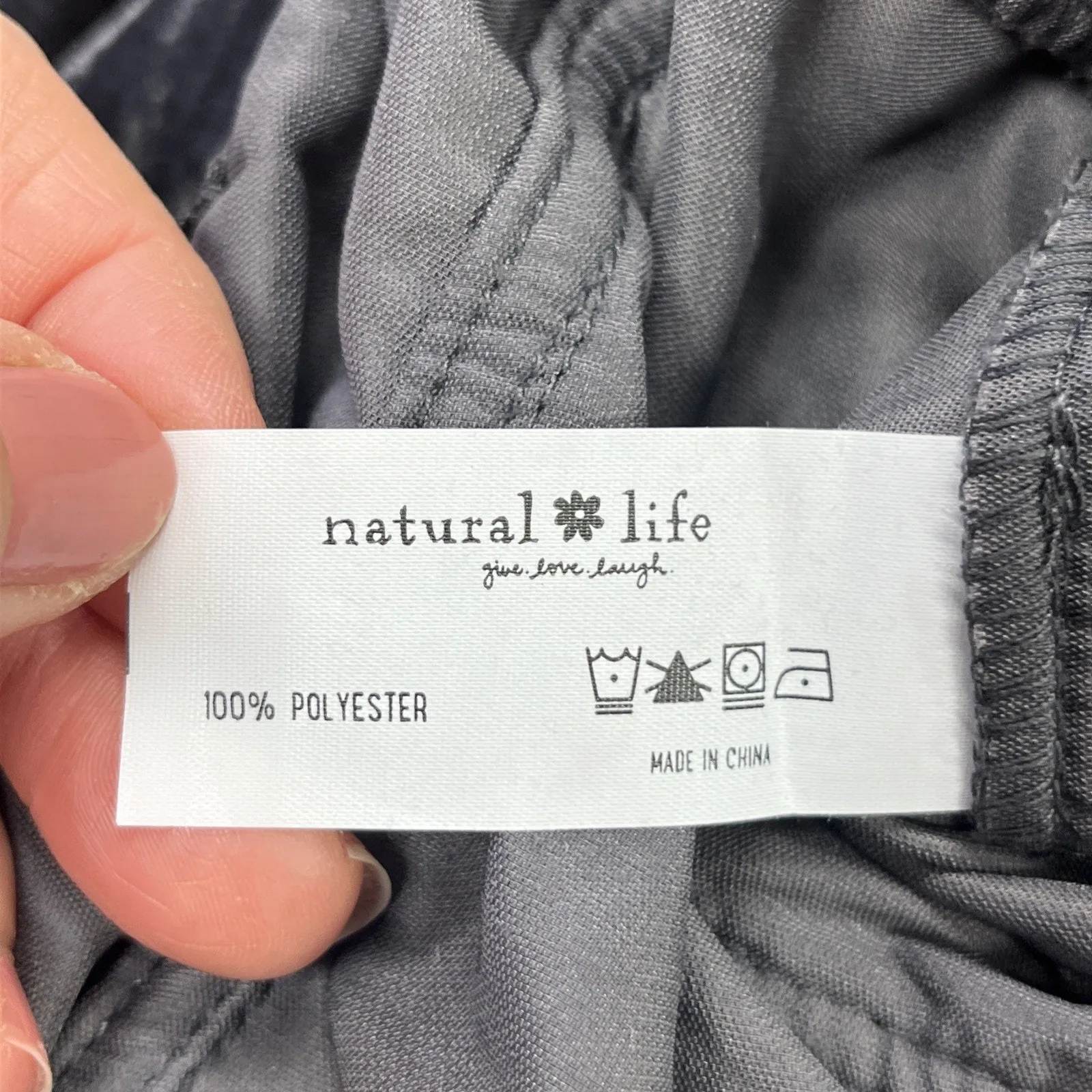 Natural Life Dakota Tie Crush Velvet Overalls Jumper Charcoal Wide Leg Boho Smal - Image 5