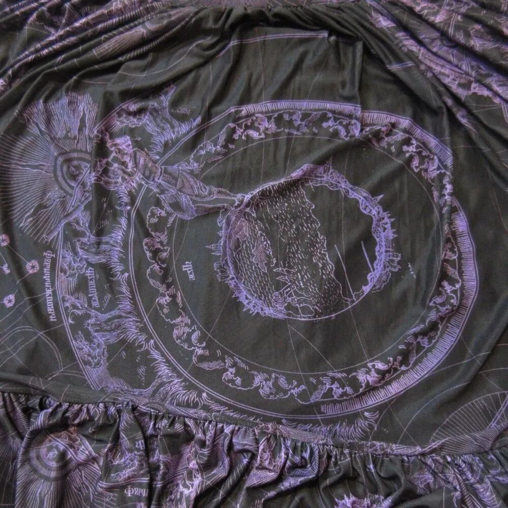 NWT BlackMilk The Witcher Art and Lore Two Tier Midaxi Print Mesh Midi Skirt M - Image 4