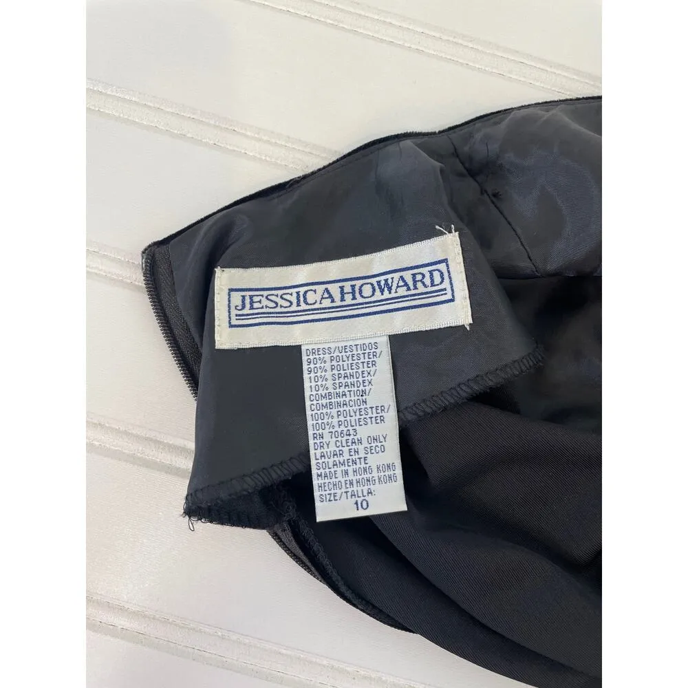 Vintage Jessica Howard Long Sleeve Maxi Dress Crewneck Long Sleeve Size 10 - Image 4