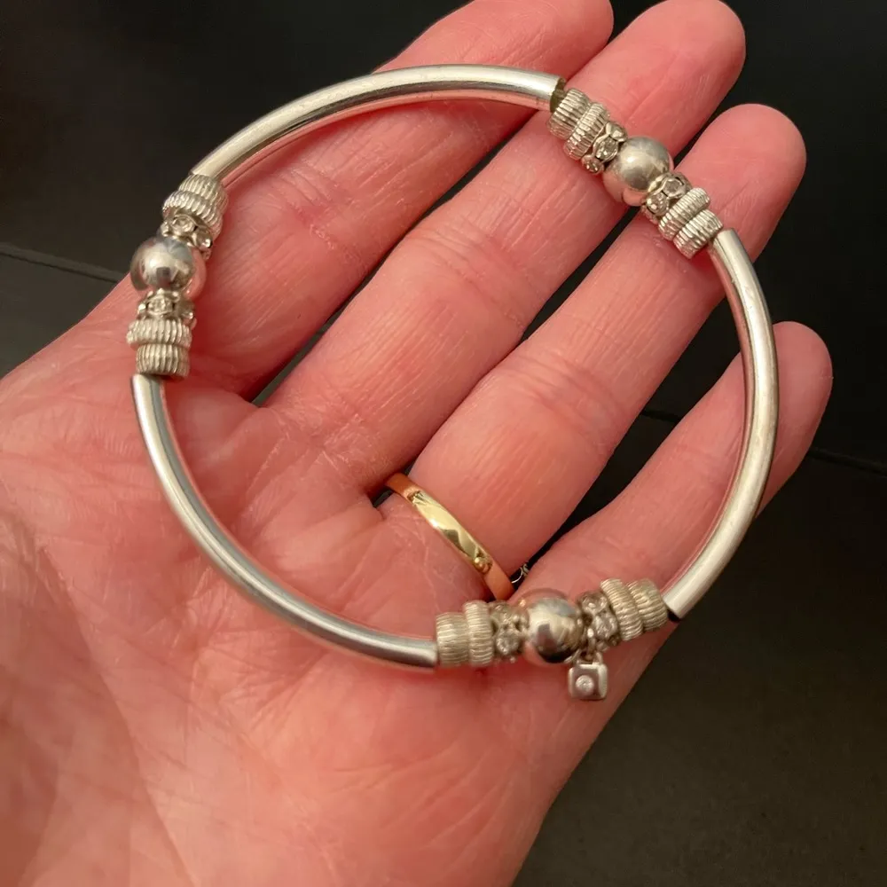 Silver Beaded Stretch Bracelet - Image 3