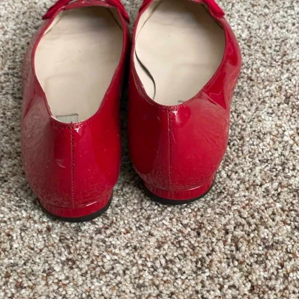 L.K. Bennett London  Red Patent Leather Flat Shoes Size 36.5 Ballet Flat - Image 6