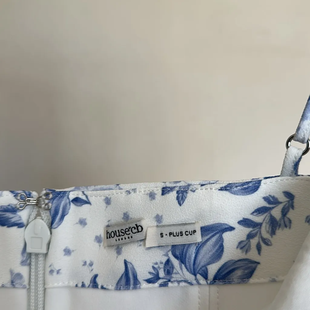 House of CB 'Charlotte' Blue Print Corset Midi‎ Sundress NWOT S D-DD - Image 9