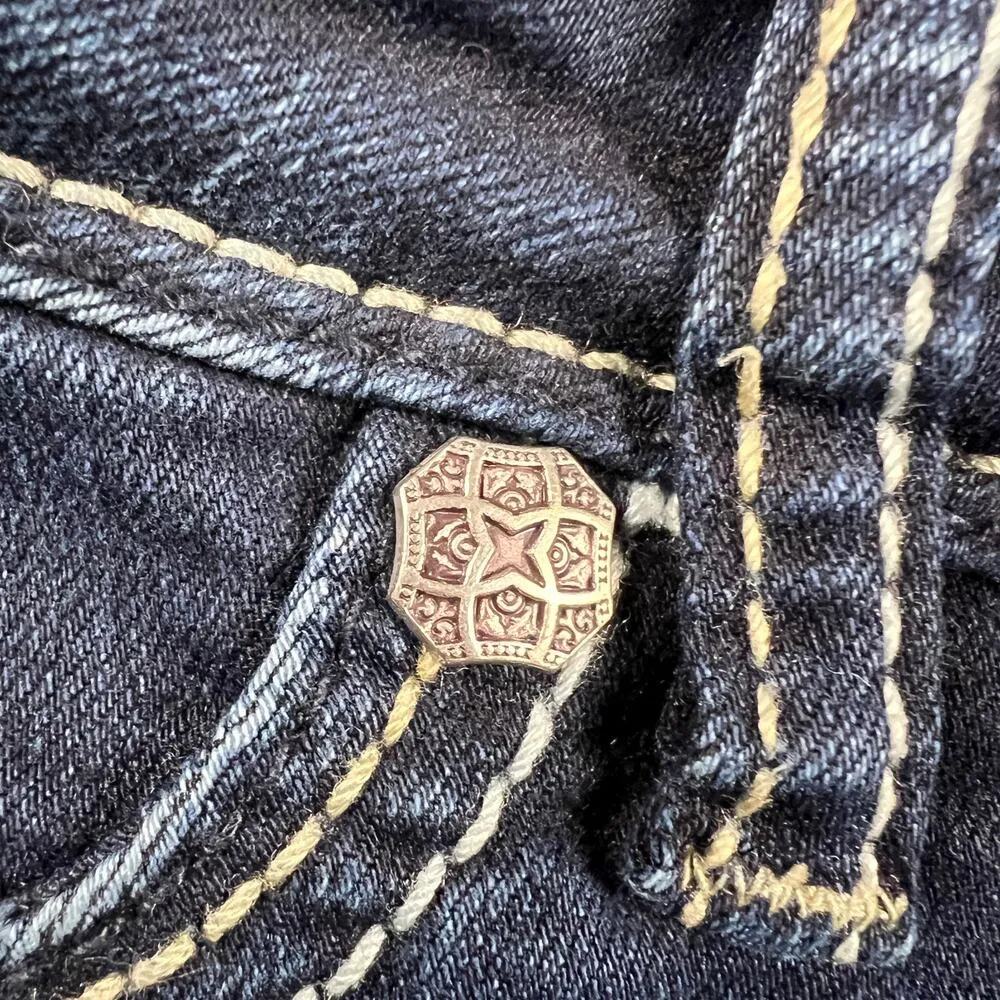 Silver Jeans Suki High Super Skinny Dark Wash White Stitch 29 Waist/31 Inseam Blue - Image 8