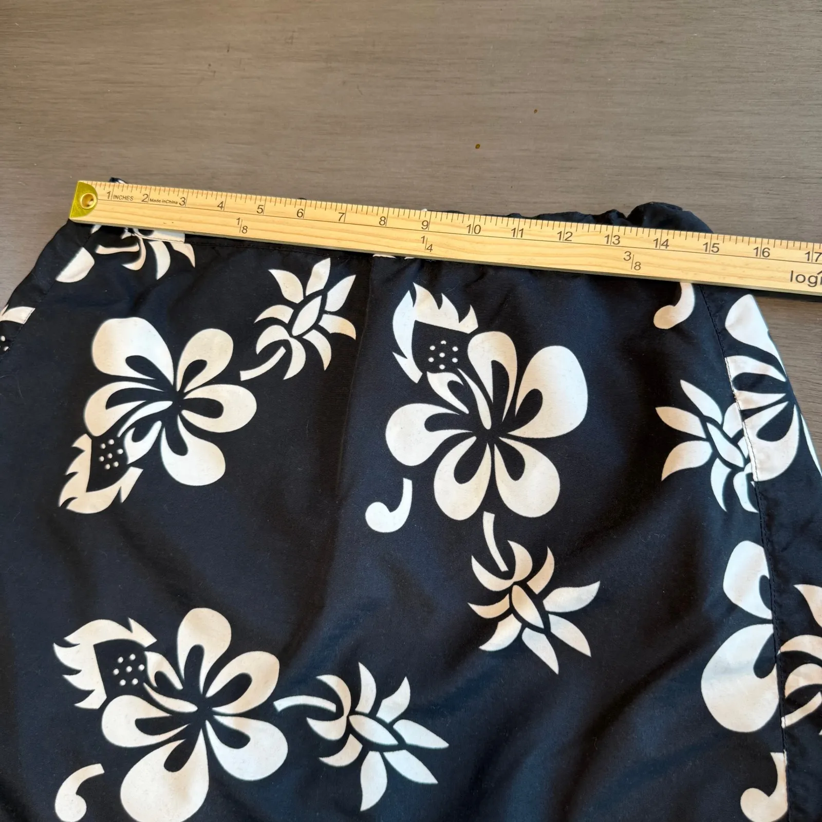 Esprit Black Floral Mini Skirt Swim Skirt Cover Up Beach Pool Summer‎ Large - Image 5